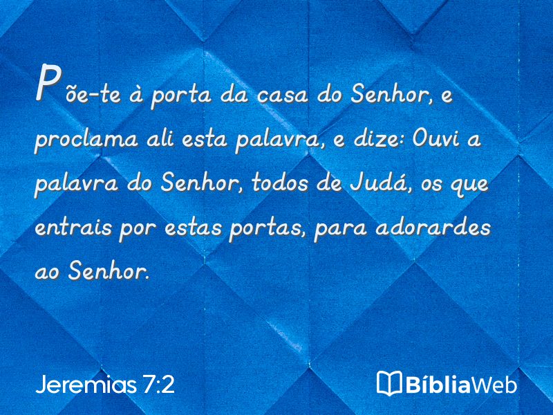 Jeremias 7:2 em imagem para compartilhar