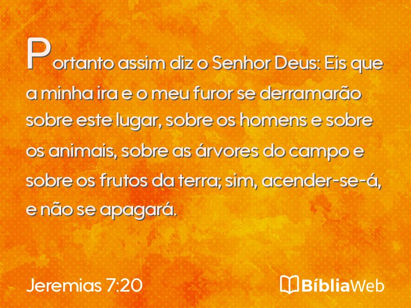 Jeremias 7:20 em imagem para compartilhar