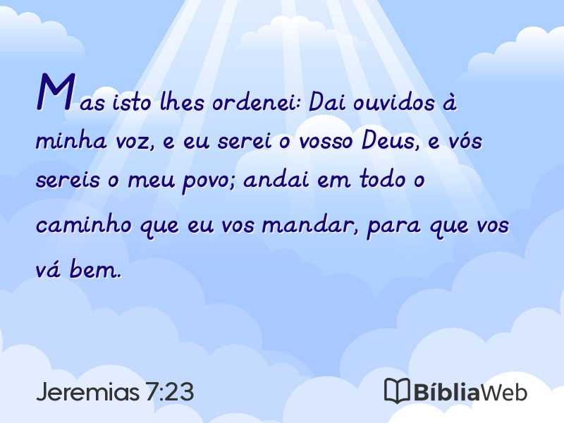 Jeremias 7:23 em imagem para compartilhar