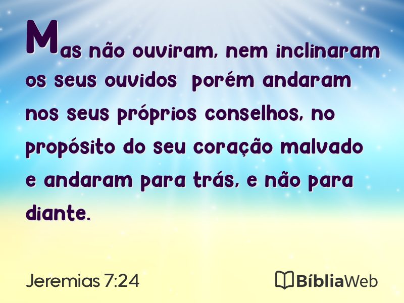 Jeremias 7:24 em imagem para compartilhar
