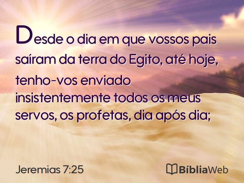 Jeremias 7:25 em imagem para compartilhar