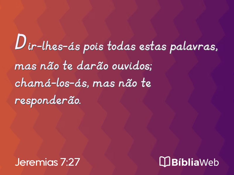 Jeremias 7:27 em imagem para compartilhar