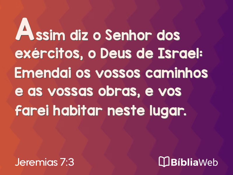 Jeremias 7:3 em imagem para compartilhar
