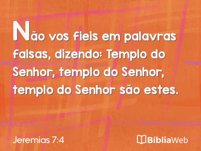 Jeremias 7:4 em imagem para compartilhar