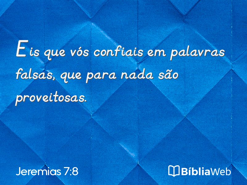 Jeremias 7:8 em imagem para compartilhar