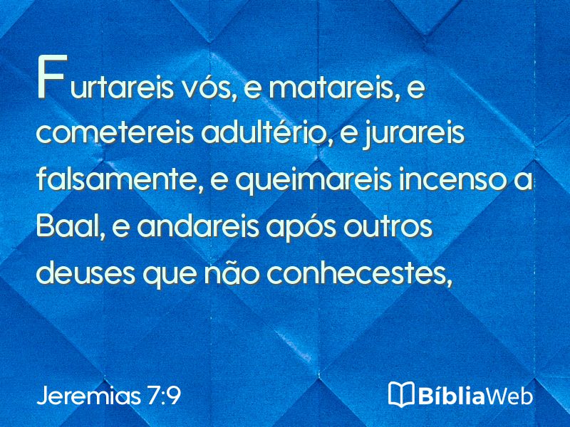 Jeremias 7:9 em imagem para compartilhar