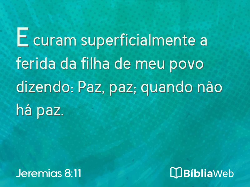 Jeremias 8:11 em imagem para compartilhar