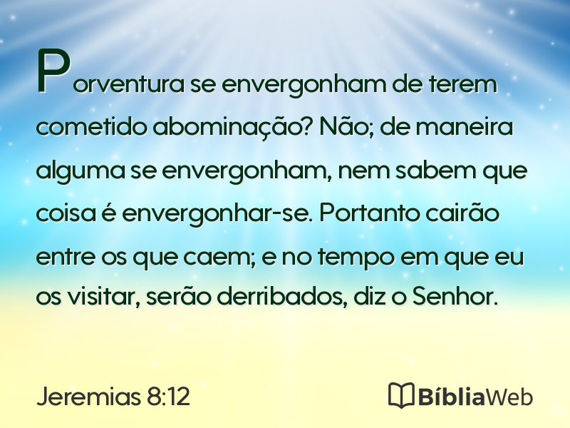 Jeremias 8:12 em imagem para compartilhar