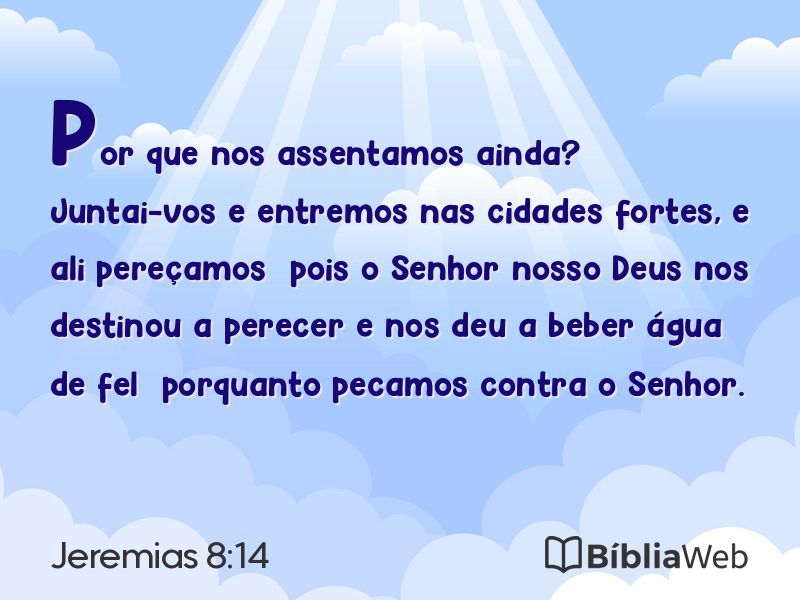 Jeremias 8:14 em imagem para compartilhar