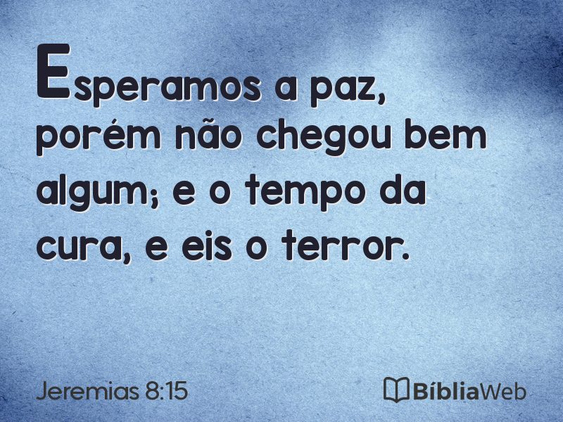 Jeremias 8:15 em imagem para compartilhar