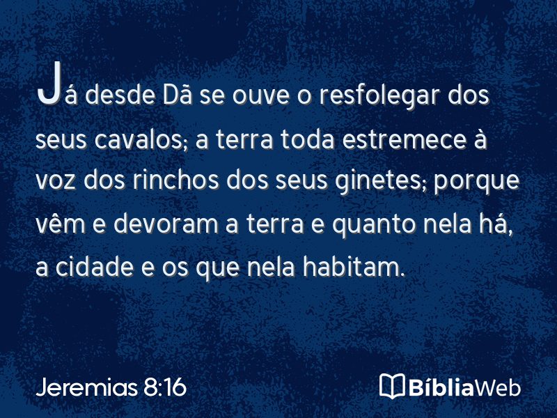 Jeremias 8:16 em imagem para compartilhar