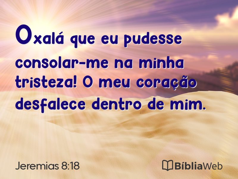 Jeremias 8:18 em imagem para compartilhar
