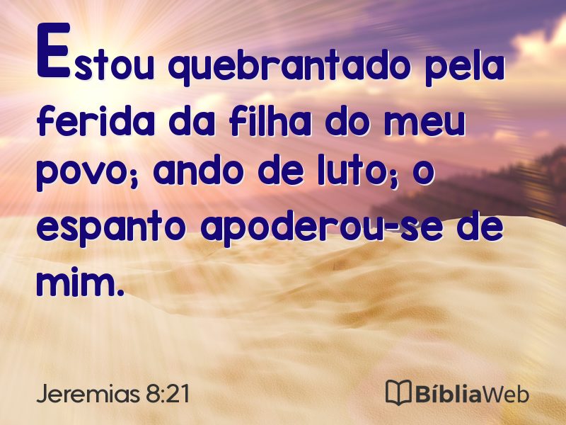 Jeremias 8:21 em imagem para compartilhar