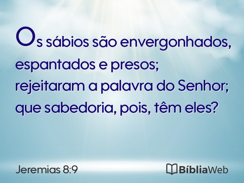 Jeremias 8:9 em imagem para compartilhar