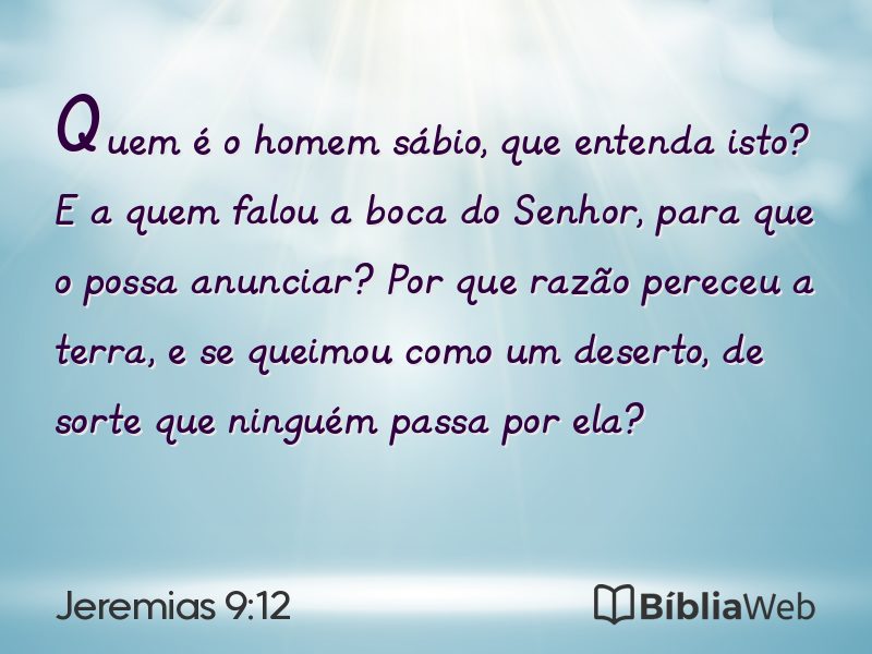 Jeremias 9:12 em imagem para compartilhar