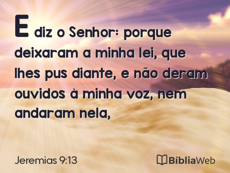 Jeremias 9:13 em imagem para compartilhar