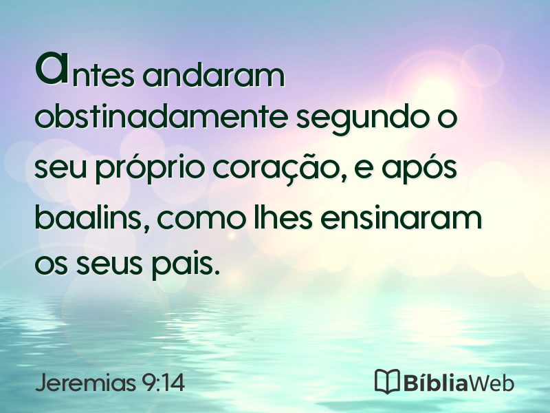 Jeremias 9:14 em imagem para compartilhar