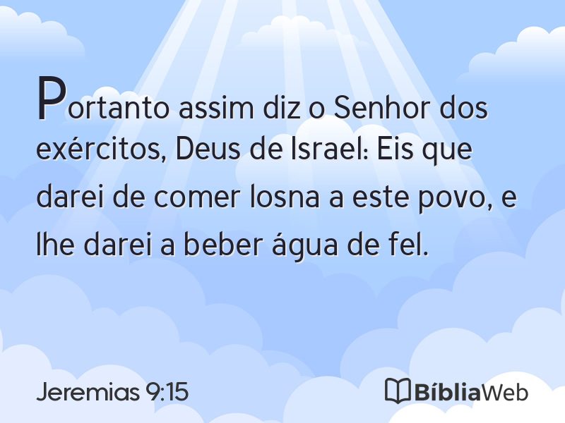 Jeremias 9:15 em imagem para compartilhar