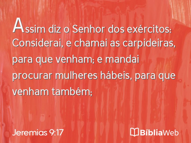 Jeremias 9:17 em imagem para compartilhar