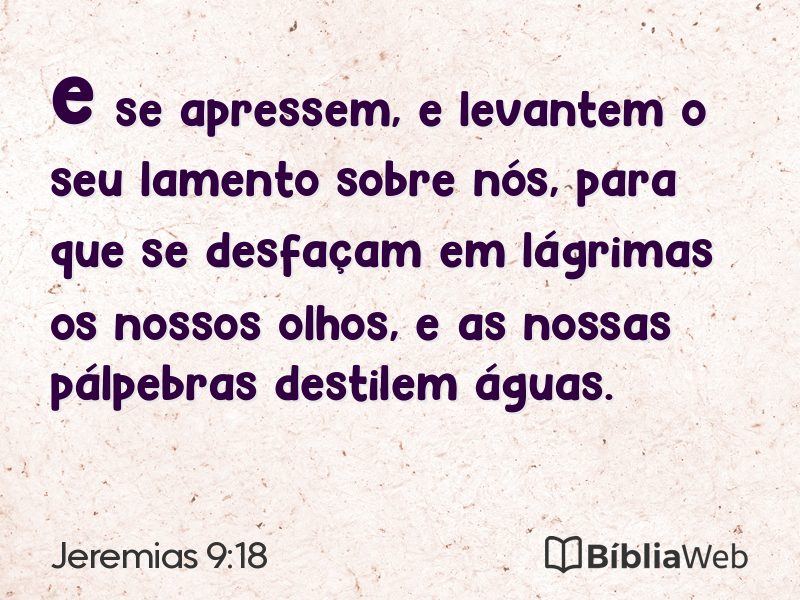 Jeremias 9:18 em imagem para compartilhar