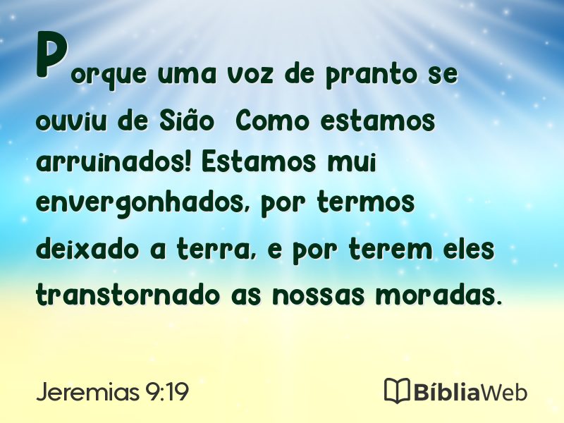 Jeremias 9:19 em imagem para compartilhar