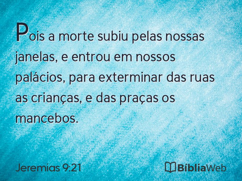 Jeremias 9:21 em imagem para compartilhar