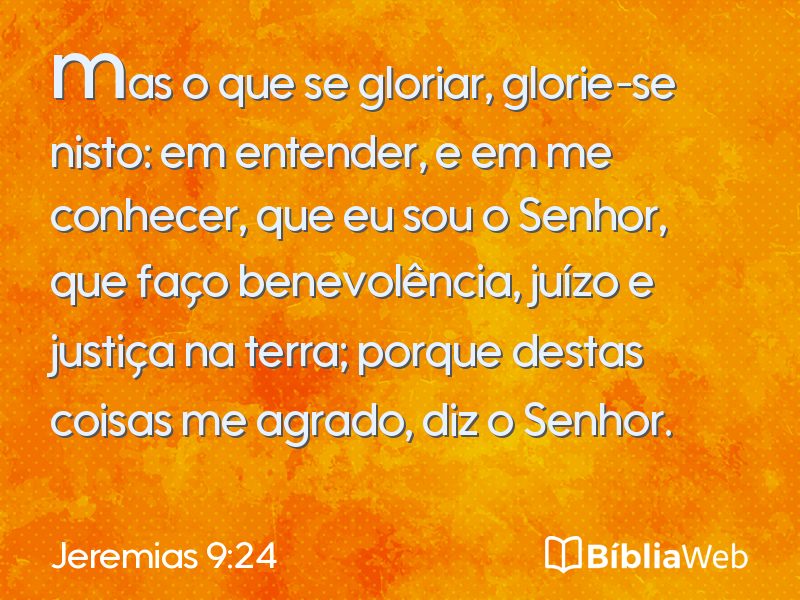 Jeremias 9:24 em imagem para compartilhar