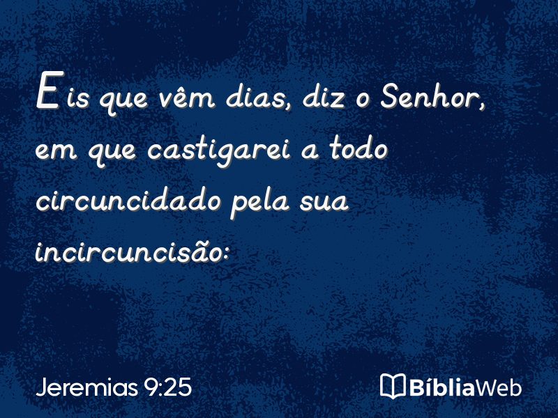 Jeremias 9:25 em imagem para compartilhar