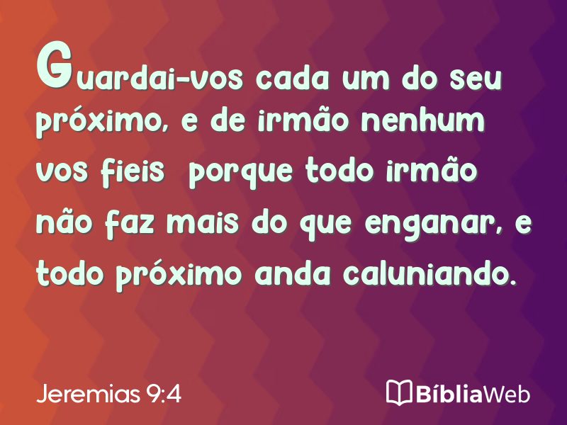 Jeremias 9:4 em imagem para compartilhar