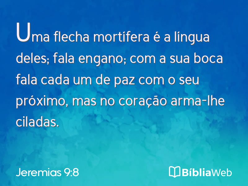 Jeremias 9:8 em imagem para compartilhar