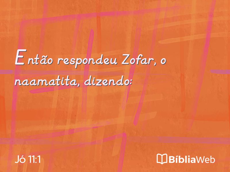 Jó 11:1 em imagem para compartilhar