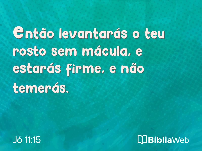 Jó 11:15 em imagem para compartilhar