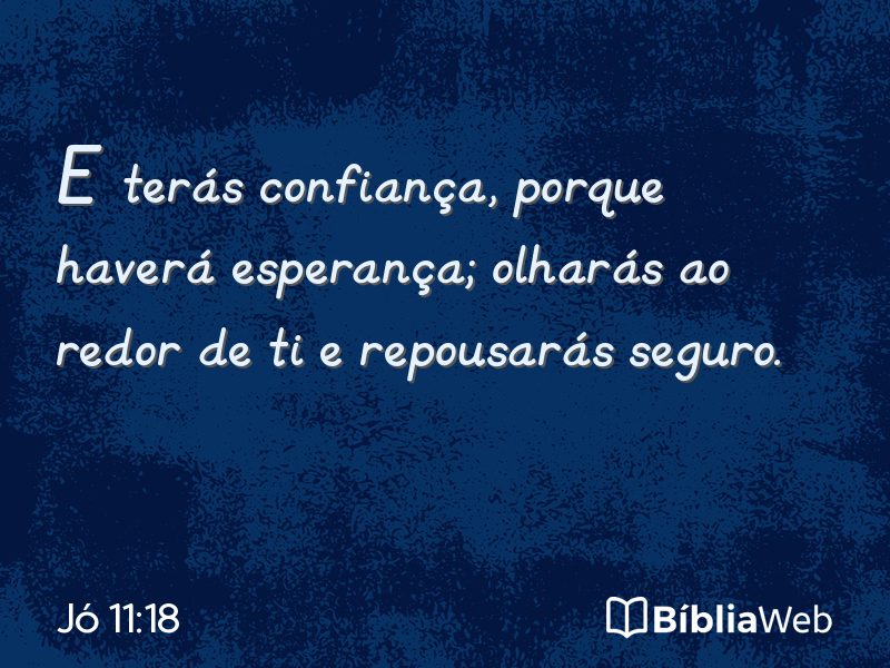 Jó 11:18 em imagem para compartilhar