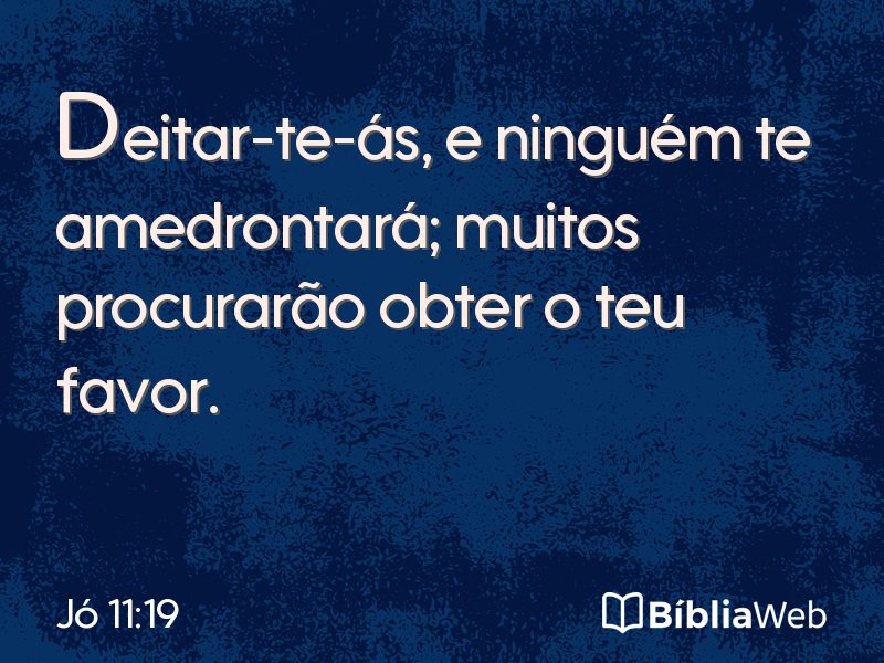 Jó 11:19 em imagem para compartilhar