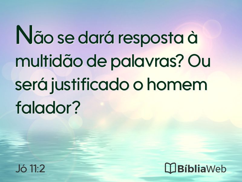 Jó 11:2 em imagem para compartilhar