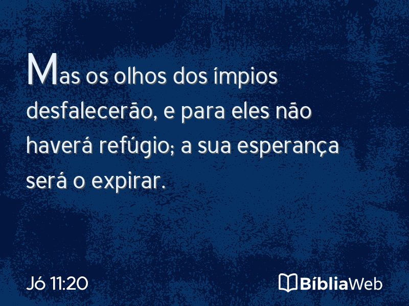Jó 11:20 em imagem para compartilhar