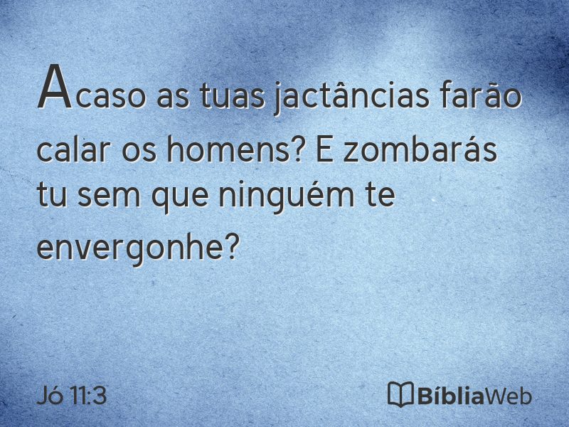 Jó 11:3 em imagem para compartilhar