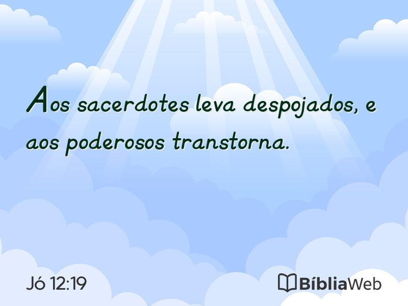 Jó 12:19 em imagem para compartilhar