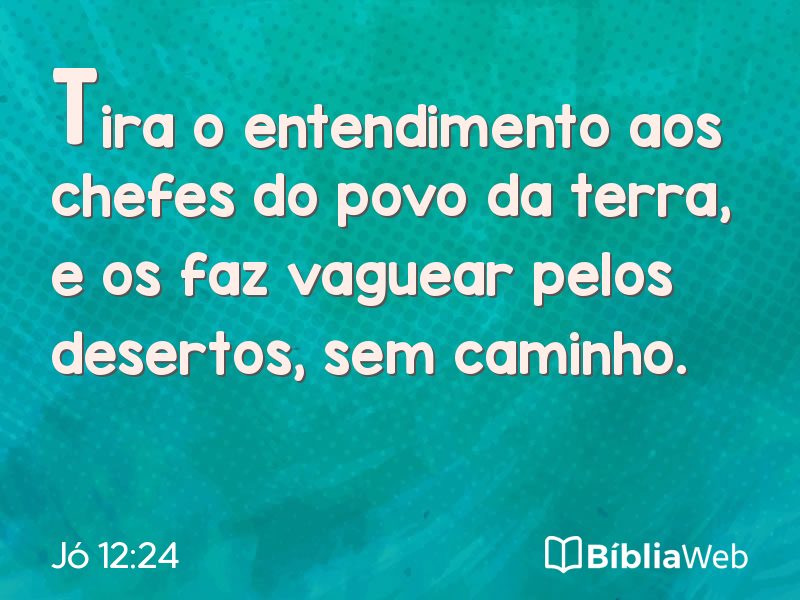 Jó 12:24 em imagem para compartilhar