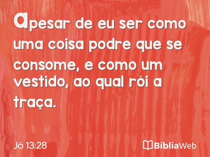 Jó 13:28 em imagem para compartilhar