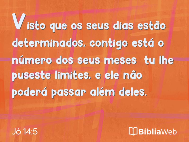 Jó 14:5 em imagem para compartilhar