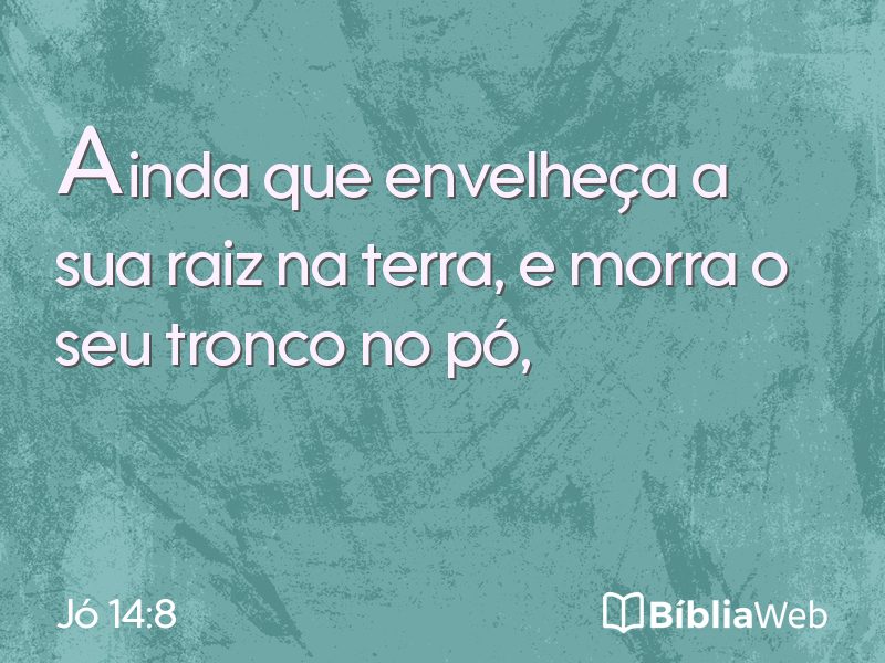Jó 14:8 em imagem para compartilhar