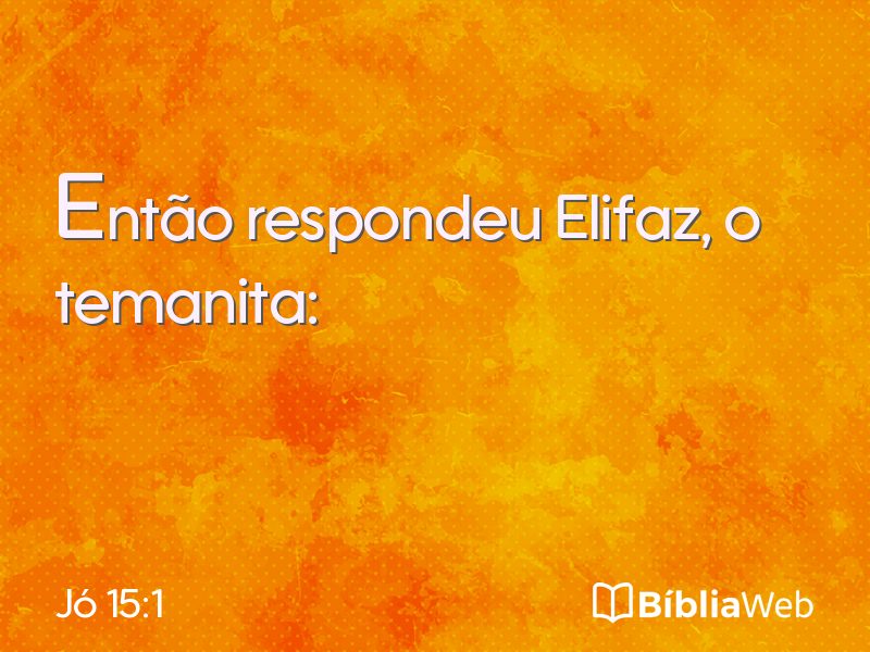 Jó 15:1 em imagem para compartilhar