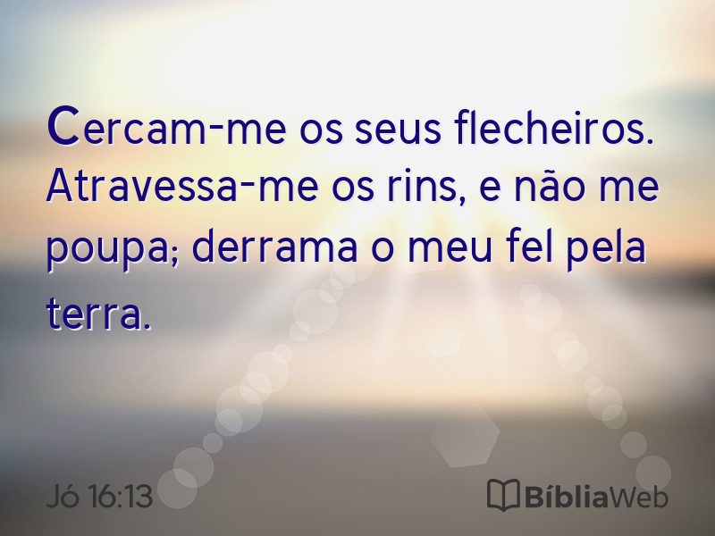Jó 16:13 em imagem para compartilhar