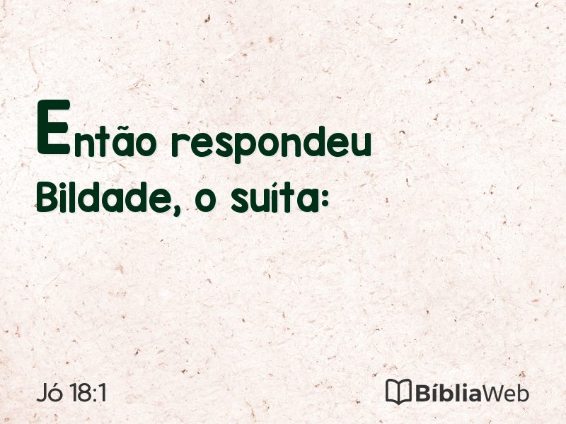 Jó 18:1 em imagem para compartilhar
