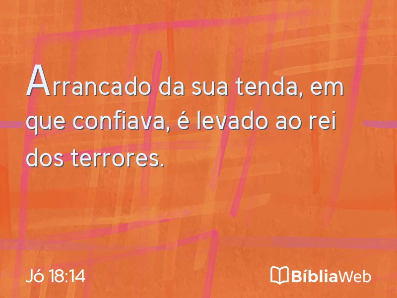 Jó 18:14 em imagem para compartilhar
