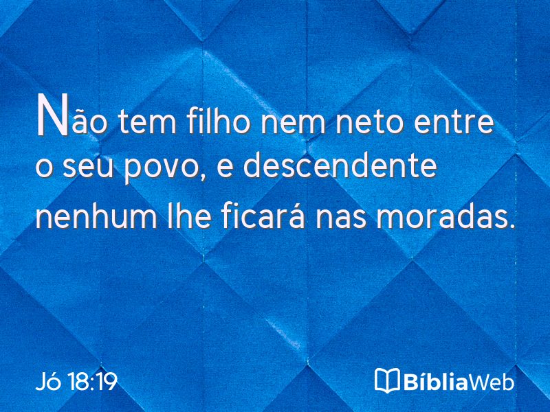 Jó 18:19 em imagem para compartilhar