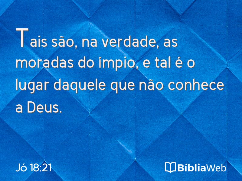Jó 18:21 em imagem para compartilhar