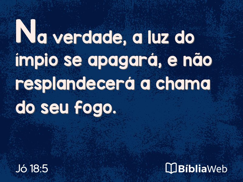 Jó 18:5 em imagem para compartilhar