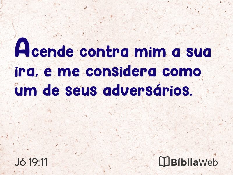 Jó 19:11 em imagem para compartilhar